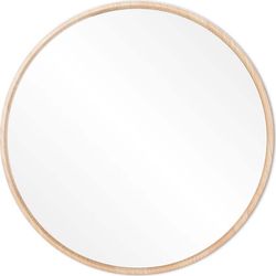 Nástěnné zrcadlo s rámem z masivního dubového dřeva Gazzda Look, ⌀ 32 cm