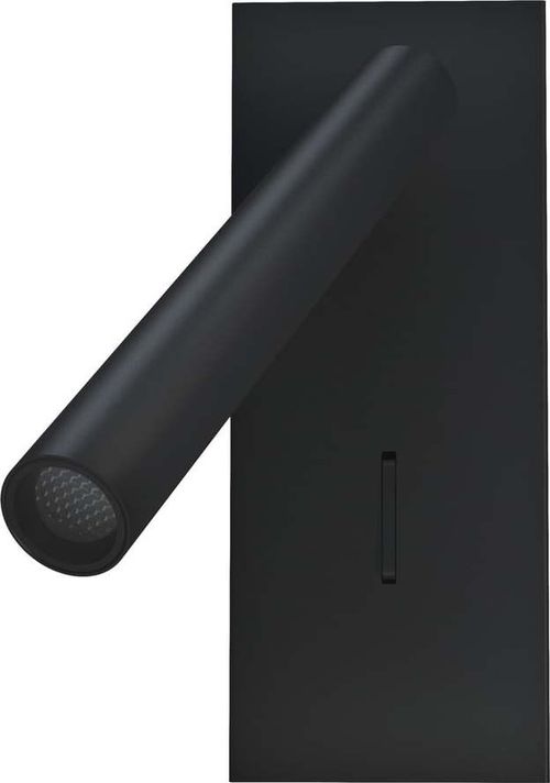 Černé nástěnné svítidlo SULION Clara, výška 16,5 cm