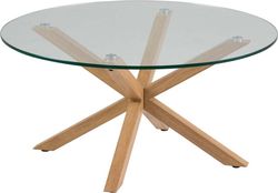 Konferenční stolek se skleněnou deskou Actona Heaven, ⌀ 82 cm