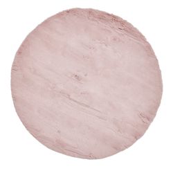 Růžový koberec Think Rugs Teddy, ⌀ 120 cm