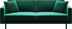 Zelená sametová pohovka MESONICA Kobo, 207 cm