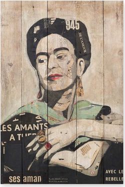 Dřevěná cedule 40x60 cm Frida Les Amants - Madre Selva