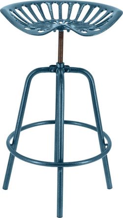 Modrá kovová zahradní barová židle Traktor – Esschert Design