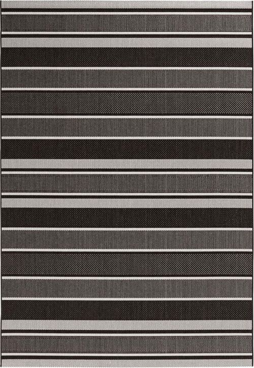 Černý venkovní koberec Bougari Strap, 160 x 230 cm