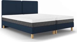 Tmavě modrá dvoulůžková postel Mazzini Beds Lotus, 160 x 200 cm