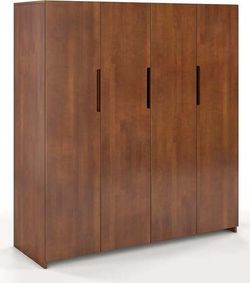 Hnědá šatní skříň z bukového dřeva Skandica Bergman, 170 x 180 cm