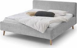 Šedá čalouněná dvoulůžková postel 160x200 cm Mattis - Meise Möbel
