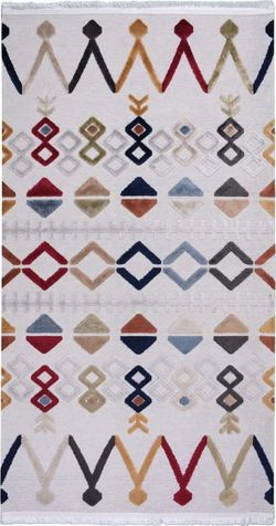Béžový koberec s příměsí bavlny Vitaus Milas, 120 x 180 cm