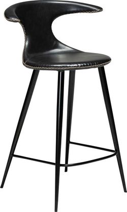 Černá barová židle z eko kůže DAN–FORM Denmark Flair, výška 90 cm