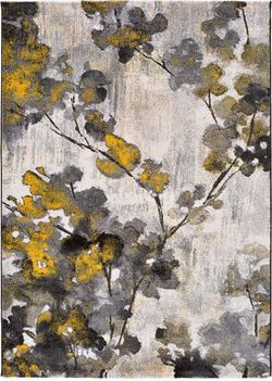 Žluto-šedý koberec Universal Bukit Mustard, 140 x 200 cm