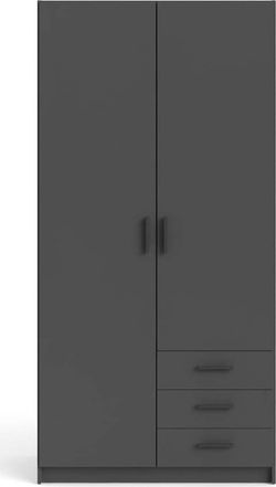 Tmavě šedá šatní skříň Tvilum Sprint, 99 x 200 cm