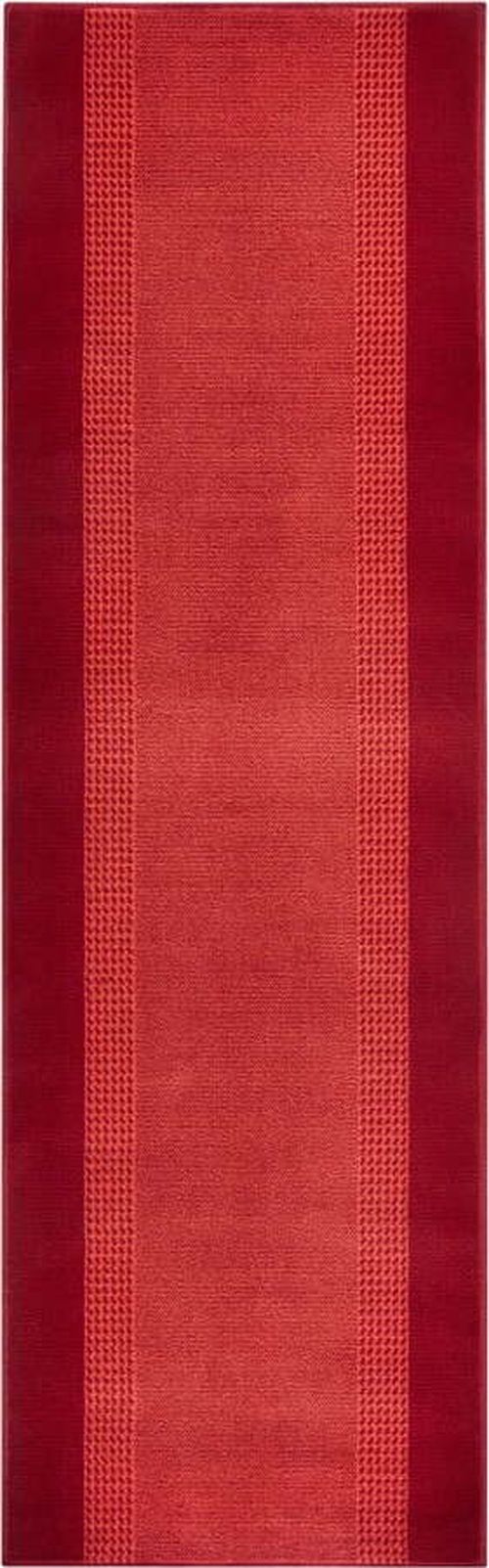 Červený běhoun Hanse Home Basic, 80 x 350 cm