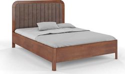 Karamelově hnědá dvoulůžková postel z bukového dřeva Skandica Visby Modena, 200 x 200 cm