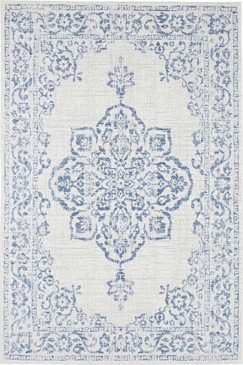 Modro-krémový venkovní koberec Bougari Tilos, 160 x 230 cm