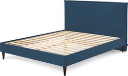Modrá dvoulůžková postel Bobochic Paris Sary Dark, 180 x 200 cm