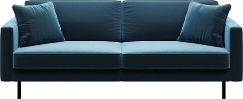Modrá sametová pohovka MESONICA Kobo, 207 cm