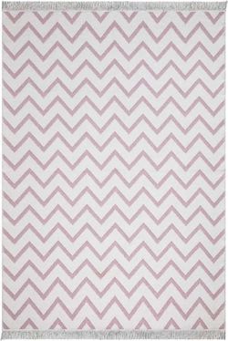 Bílo-růžový bavlněný koberec Oyo home Duo, 120 x 180 cm