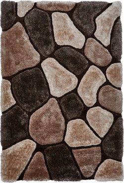 Béžovohnědý ručně vázaný koberec Think Rugs Noble House, 120 x 170 cm