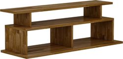 Hnědý TV stolek z borovicového dřeva 110x40 cm Ella – Kalune Design