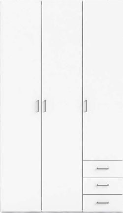 Bílá šatní skříň Tvilum Space, 116 x 200 cm