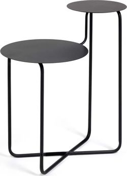 Černý kovový odkládací stolek La Forma Vidalita